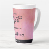 Tasse Latte Avec Dieu Toutes Les Choses Chrétienne Latte Café  (Angle droit)
