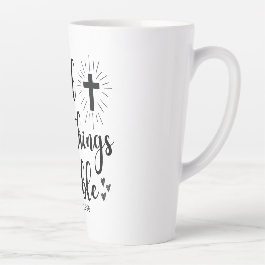Tasse Latte Avec Dieu toutes les choses sont possibles - Matth (Droite)