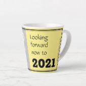 Tasse Latte AVENIR 2020 | Avancer 2021 | Gris du Nouvel An (Angle droit)