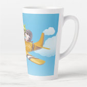 Tasse Latte Aventure en vol avec chien (Droite)