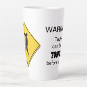 Tasse Latte Avertissement de zombie (Devant)