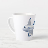 Tasse Latte Avion de dessin (Angle gauche)