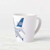 Tasse Latte Avion de dessin (Angle droit)