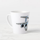 Tasse Latte Avion de dessin (Angle gauche)
