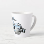 Tasse Latte Avion de dessin (Angle droit)