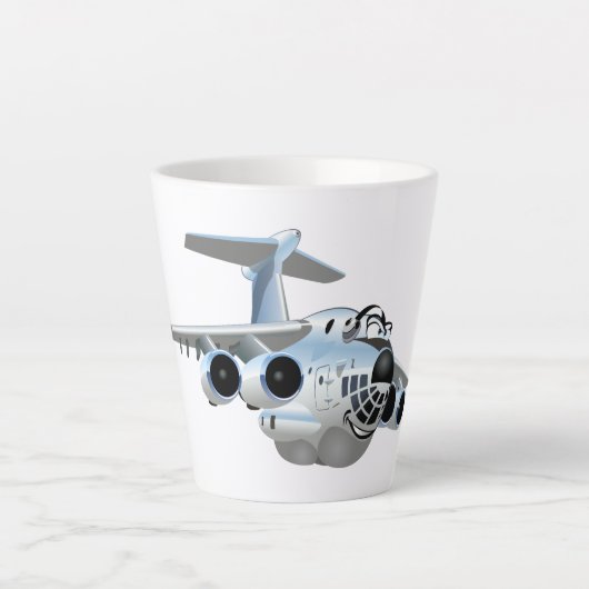 Tasse Latte Avion de dessin (Devant)
