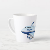Tasse Latte Avion de dessin (Angle gauche)