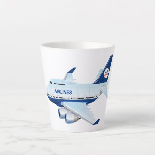 Tasse Latte Avion de dessin
