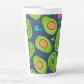 Tasse Latte Avocados et coeurs (Devant)