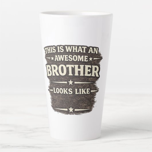 Tasse Latte Awesome Brother Looks Like – Funny Quote Design (Devant)