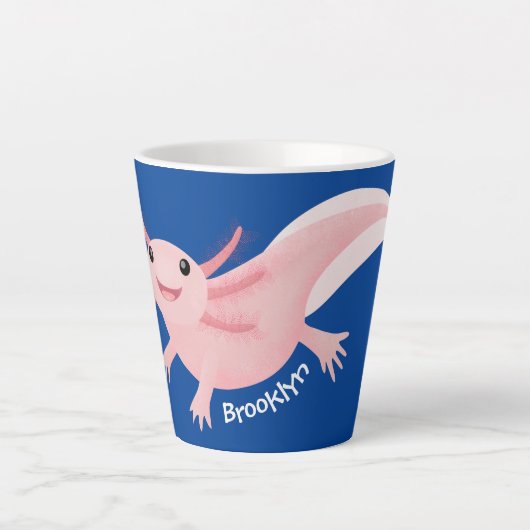 Tasse Latte axolotl rose pâle (Devant)
