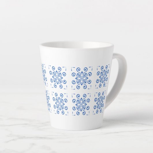 Tasse Latte Azulejo simple  (Angle droit)