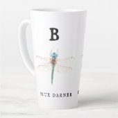 Tasse Latte "B" Bleu Darner (Angle gauche)