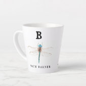 Tasse Latte "B" Bleu Darner (Angle gauche)