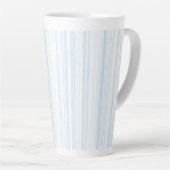 Tasse Latte Baby Blue White Stripes (Angle droit)