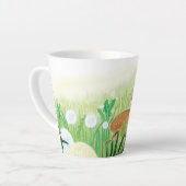 Tasse Latte Baby Deer - Fawns in Grass Illustration (Angle gauche)