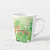 Tasse Latte Baby Deer - Fawns in Grass Illustration (Droite)