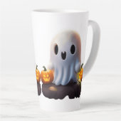 Tasse Latte Baby Ghost Déplaisant mignon caractère Halloween (Angle droit)