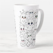 Tasse Latte Baby Ghosts Éffrayant mignon Halloween humeur (Angle droit)
