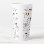 Tasse Latte Baby Ghosts Éffrayant mignon Halloween humeur (Devant)