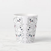Tasse Latte Baby Ghosts Éffrayant mignon Halloween humeur (Devant)