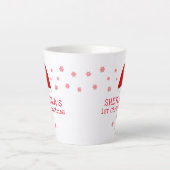 Tasse Latte Baby`s First Christmas Santa Hat Snowflake Coffee (Devant)