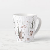 Tasse Latte Baby shower des amis de la forêt aquarelle (Angle droit)