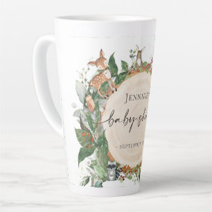Tasse Latte Baby shower des bois