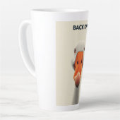 Tasse Latte Back Off Goose – Funny Confrontational Animal Desi (Angle gauche)