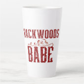 Tasse Latte Backwoods Babe Typographie (Devant)