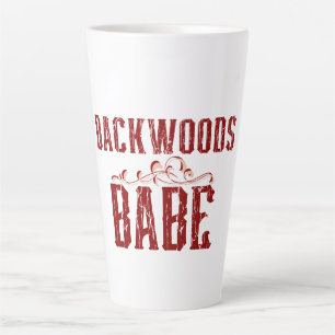 Tasse Latte Backwoods Babe Typographie