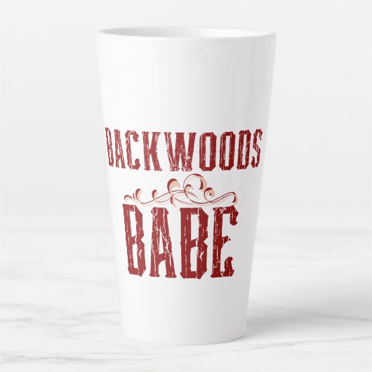 Tasse Latte Backwoods Babe Typographie (Devant)