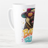 Tasse Latte Bad to the Bone Pug — Rude Dude Streetwear Design (Angle gauche)