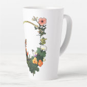 Tasse Latte Bague à fleurs (Angle droit)