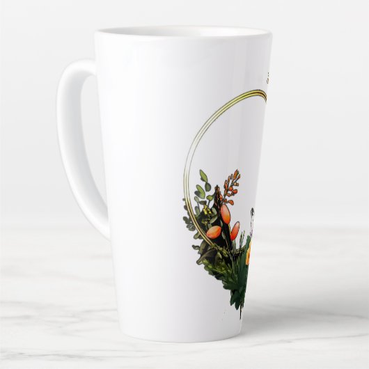 Tasse Latte Bague à fleurs (Angle gauche)