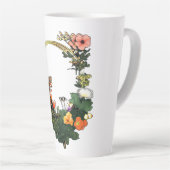 Tasse Latte Bague à fleurs (Angle droit)