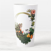 Tasse Latte Bague à fleurs (Devant)