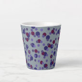 Tasse Latte Baies, points violets et violets (Devant)