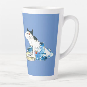 Tasse Latte Bain japonais de chats humoristique II