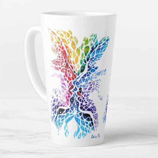 Tasse Latte Baiser coloré (Angle gauche)