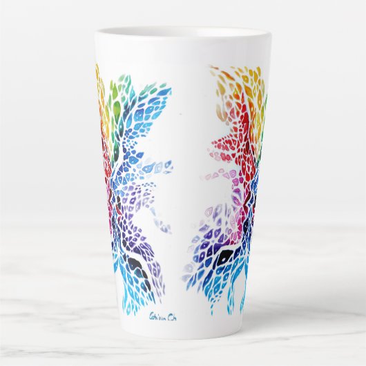 Tasse Latte Baiser coloré (Devant)