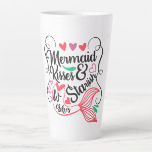 Tasse Latte Baisers de sirène voeux d'étoiles de mer