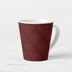 Tasse Latte Baisses d'eau sur le métal Crimson