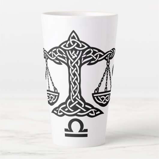 Tasse Latte Balance celtique de la Balance par BurnsInHell (Devant)