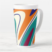 Tasse Latte Balances rétro - Style les années 70 classique (Angle droit)
