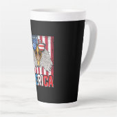 Tasse Latte Bald Eagle Merica 4 juillet (Angle droit)