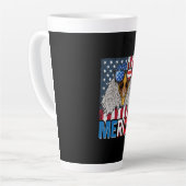 Tasse Latte Bald Eagle Merica 4 juillet (Angle gauche)