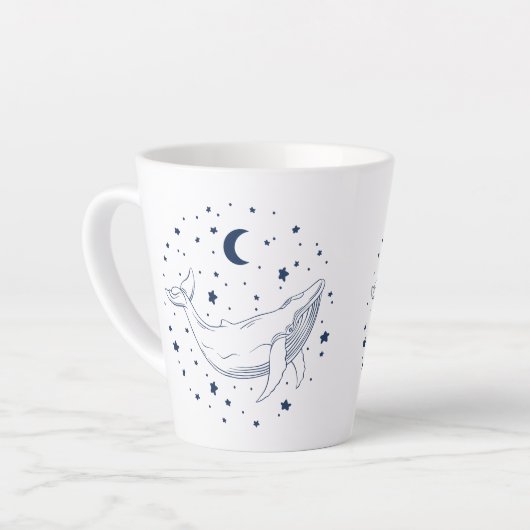 Tasse Latte Baleine céleste (Angle gauche)
