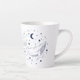 Tasse Latte Baleine céleste