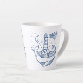 Tasse Latte Baleine phare (Angle droit)